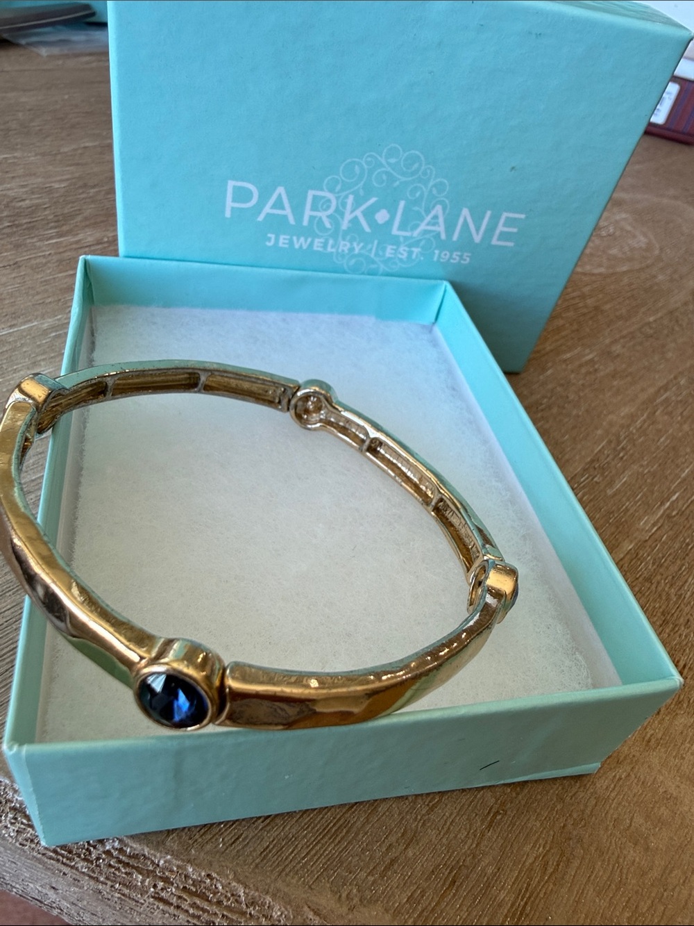 Park Lane Gold-Tone Bracelet with Blue Accent Stone